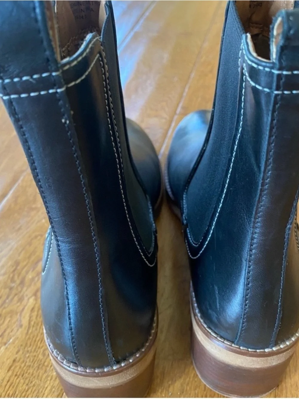Joie Black Leather Chelsea Ankle Boots